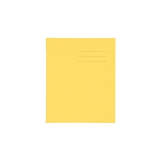 8x6.5" Exercise Book 48 Page, 5mm Squared, Yellow - Pack of 100